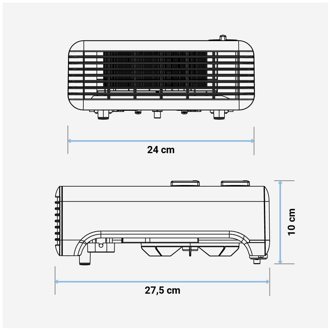 CALEFACT. U.BLUE WAKAMA 4020W 2000W HORIZ.BLANCO